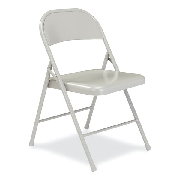 900 Series All-Steel Folding Chair, Supports 250 Lb, 17.75in. Seat Height, Gray Seat/Back/Base, 4PK